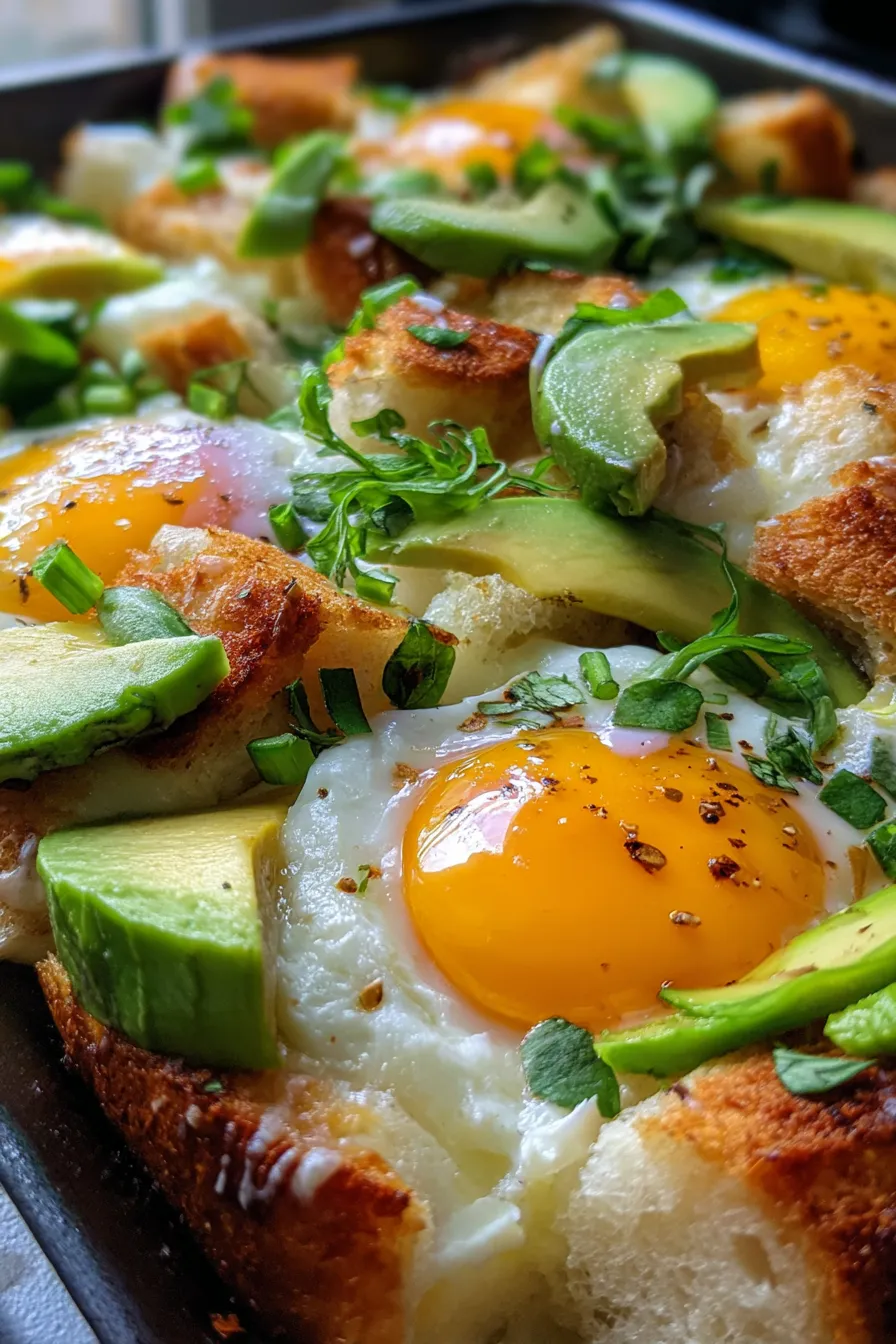 Avocado Sourdough Casserole-texture-closeup