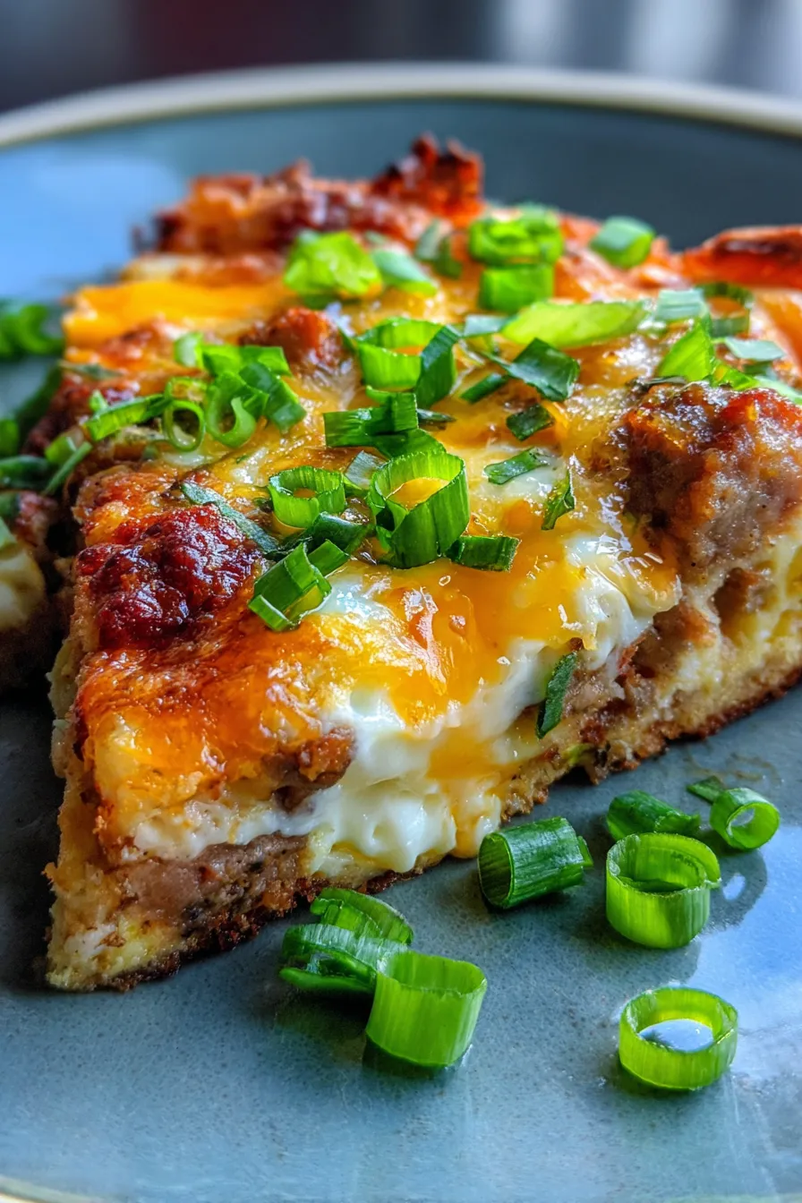 breakfast casserole sliced serving