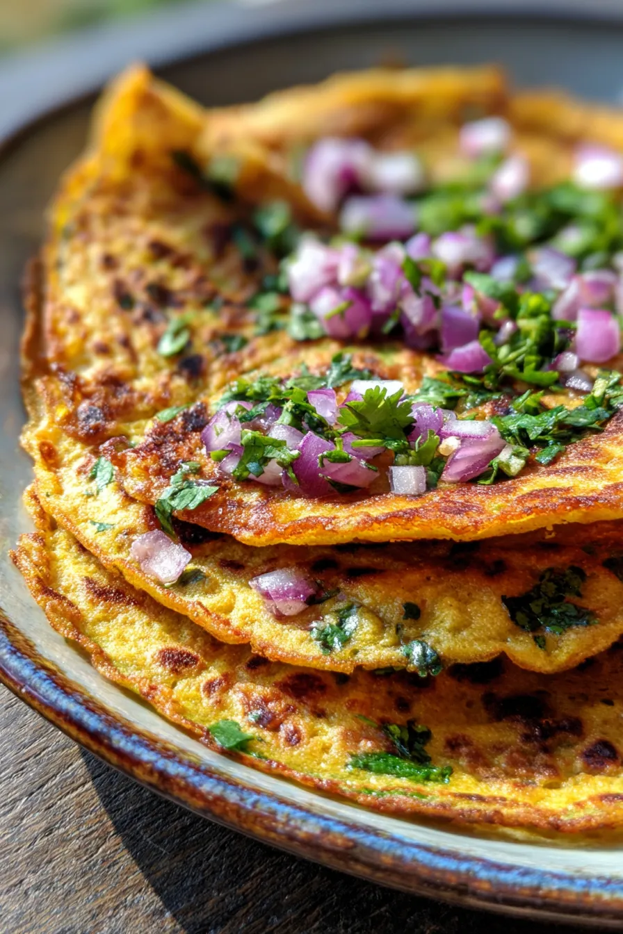Chickpea flour pancake texture