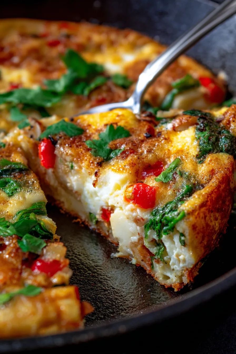Clean Eating Frittata Slices Indian-freshherbs-garnish