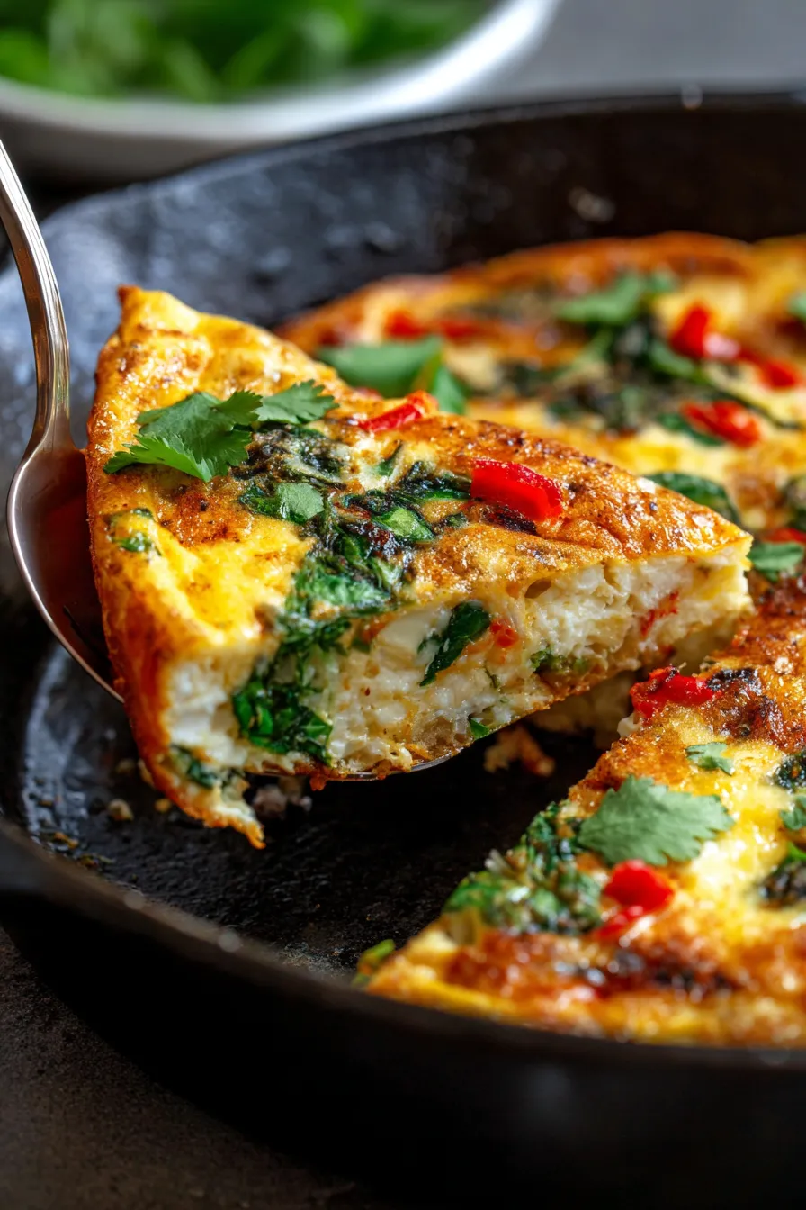 Clean Eating Frittata Slices Indian-texture-closeup