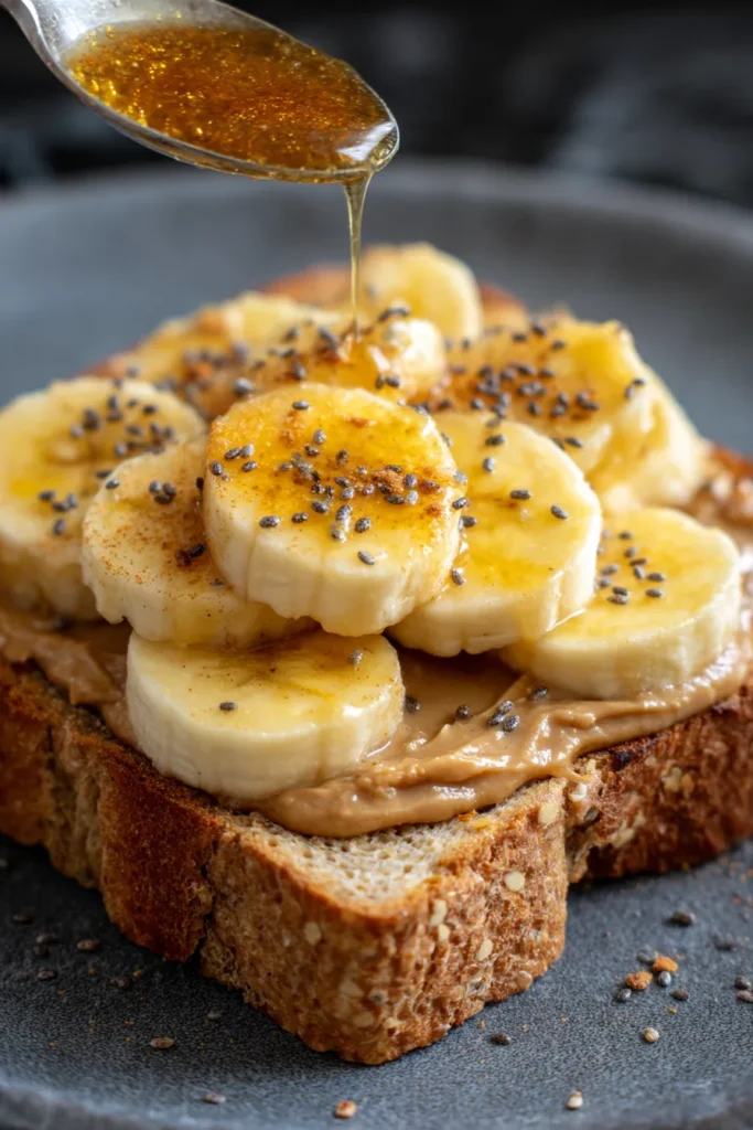 Clean Eating Peanut Butter Banana Toast | Healthy Breakfast