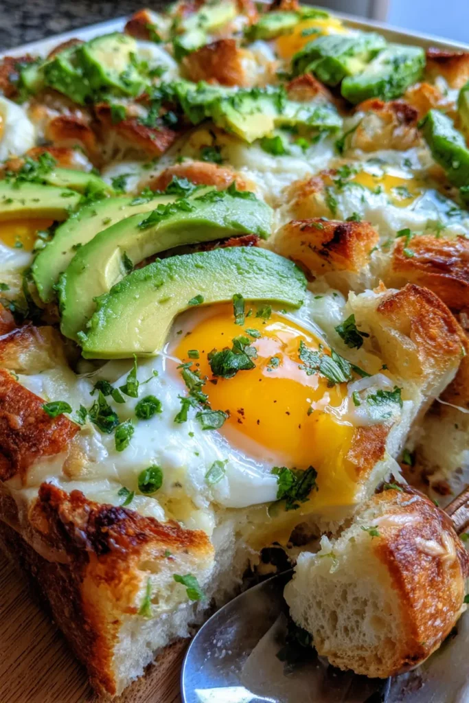 Easy Avocado Sourdough Breakfast Casserole | Brunch Recipe