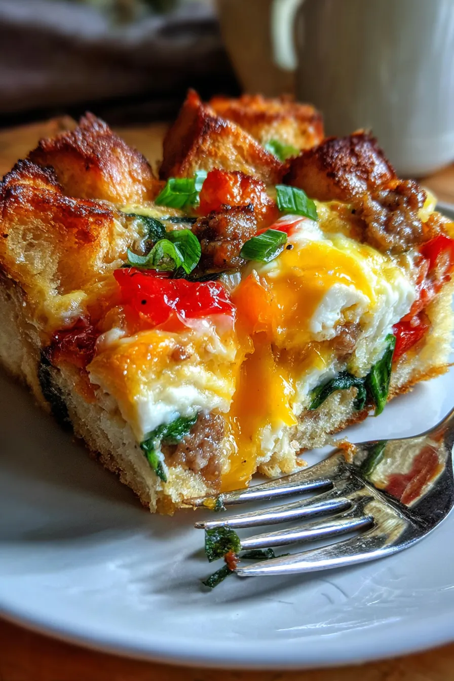 Easy Breakfast Casserole for a Crowd - fresh ingredients - preparation
