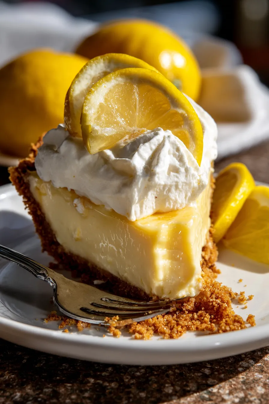 Easy Lemon Cream Pie creamy texture