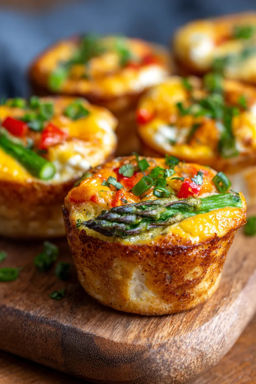 Egg cups with spring vegetables texture