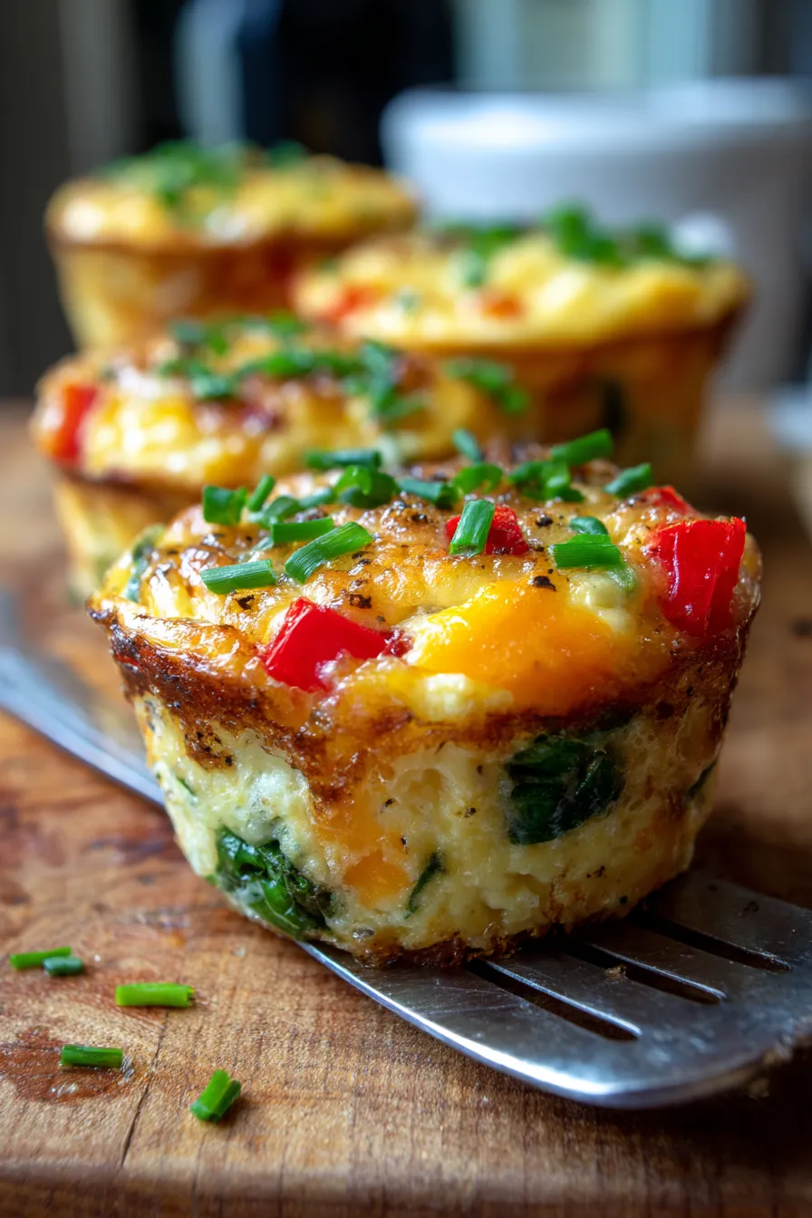 fluffy egg muffins with veggies