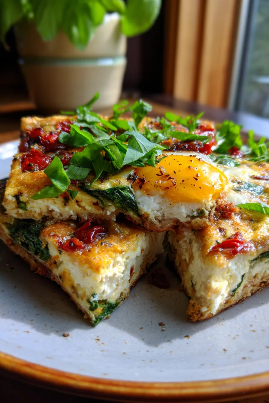 Frittata - golden brown - served