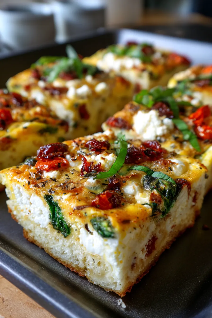 Frittata Slices - meal prep - texture