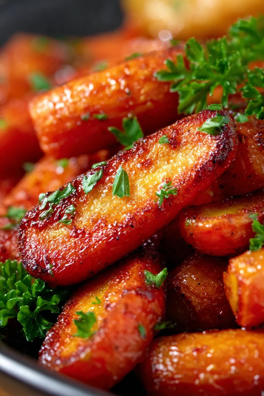 Glazed Carrots-texture-closeup