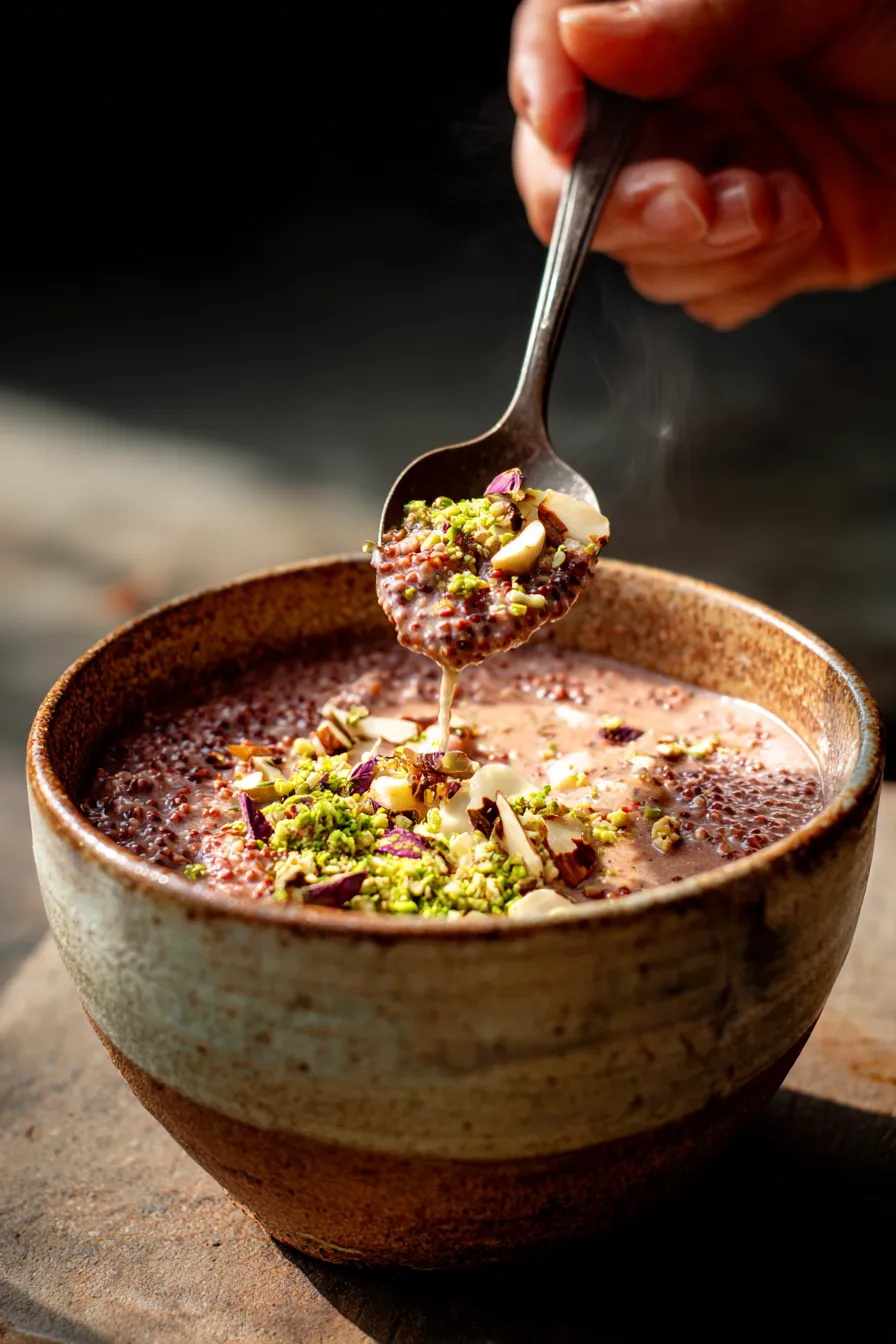 Healthy Breakfast - superfood beverage - rustic bowl