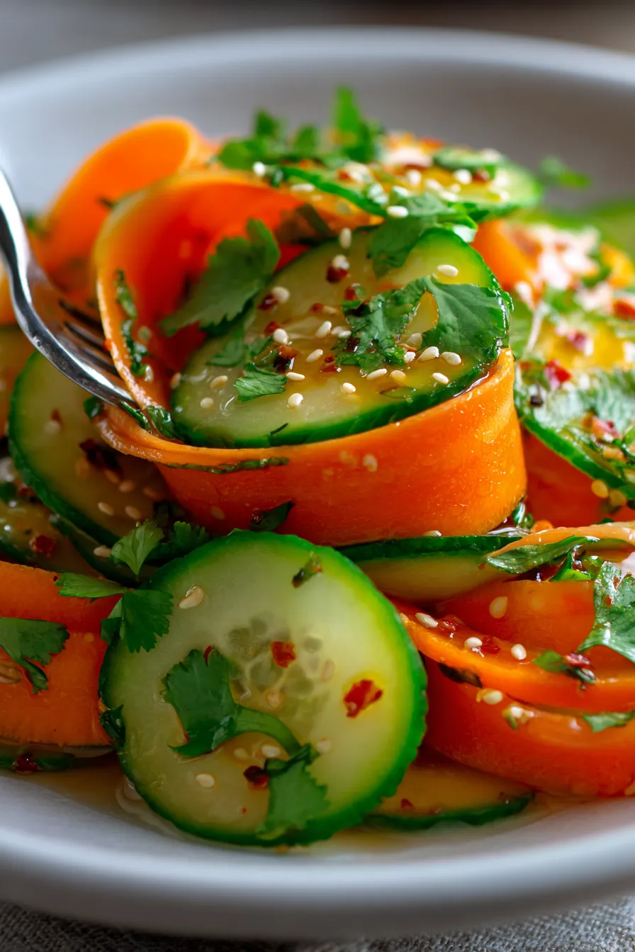 Healthy Carrot Cucumber side dish