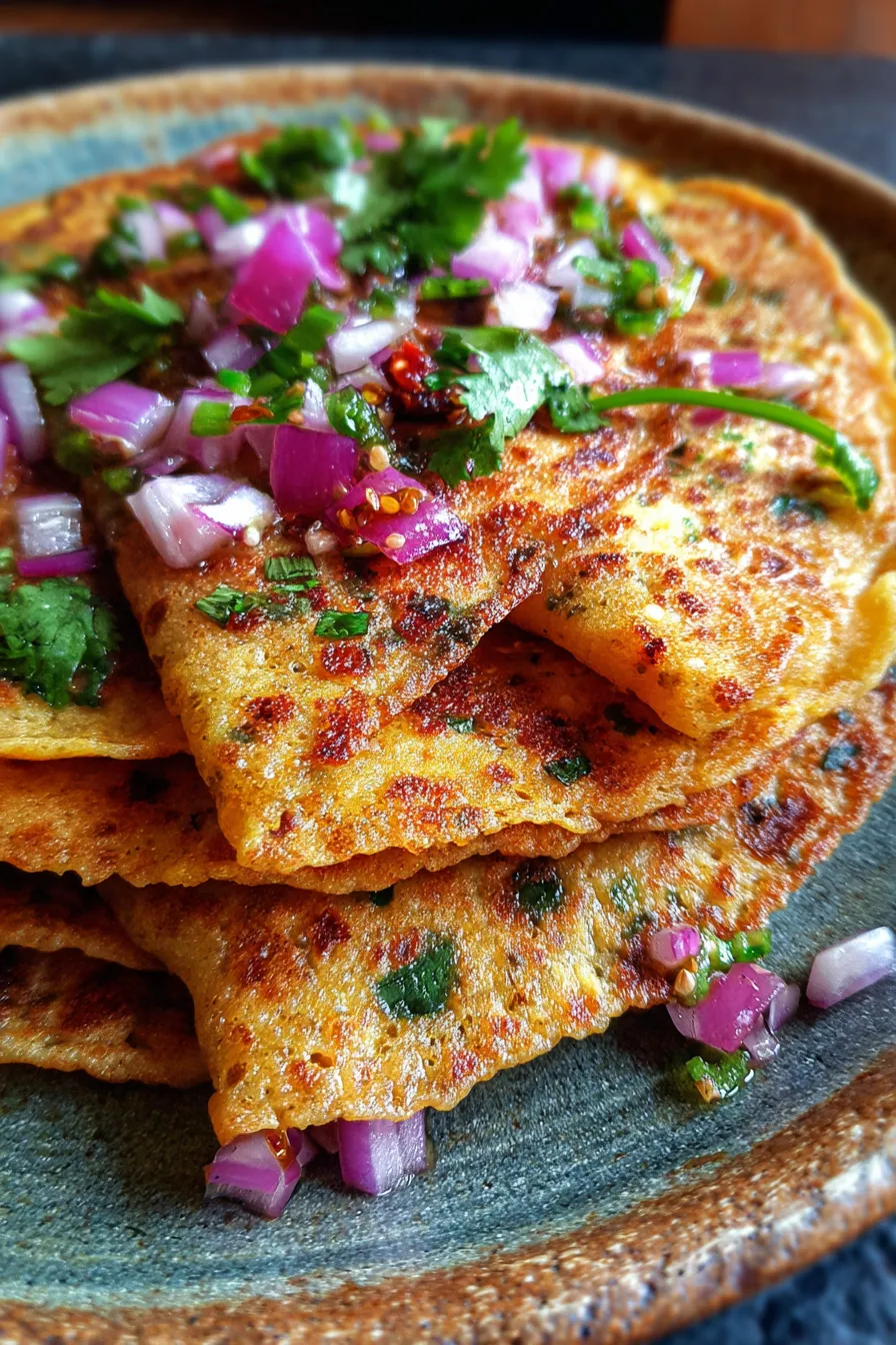 Healthy vegetarian chilla ingredients