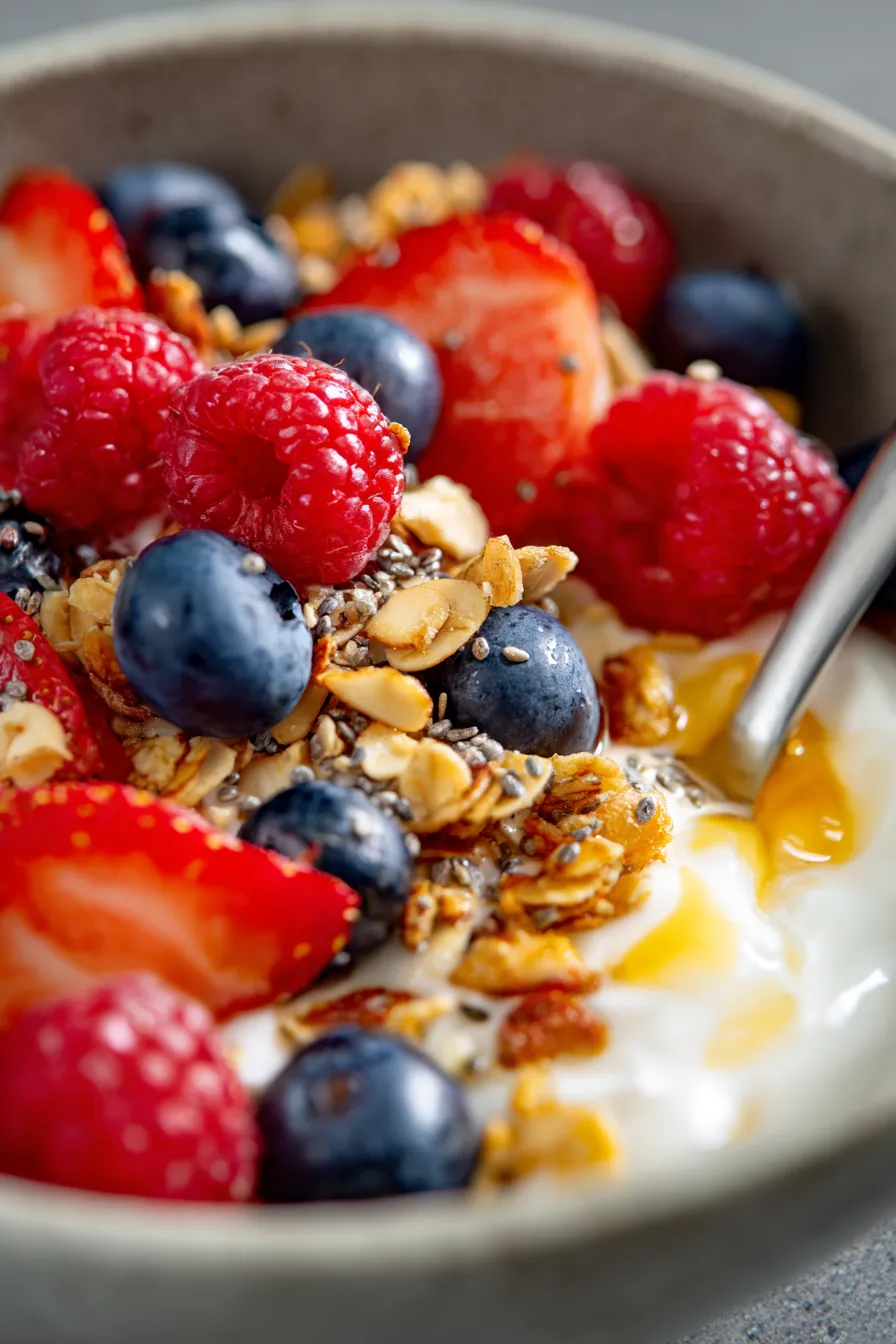 High Protein Breakfast-yogurt-berries-nuts