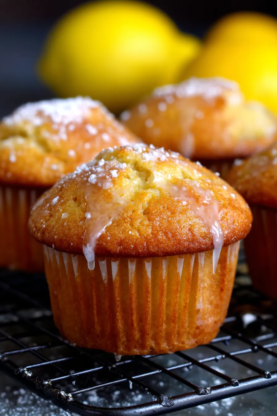 homemade-lemon-muffins-with-glaze