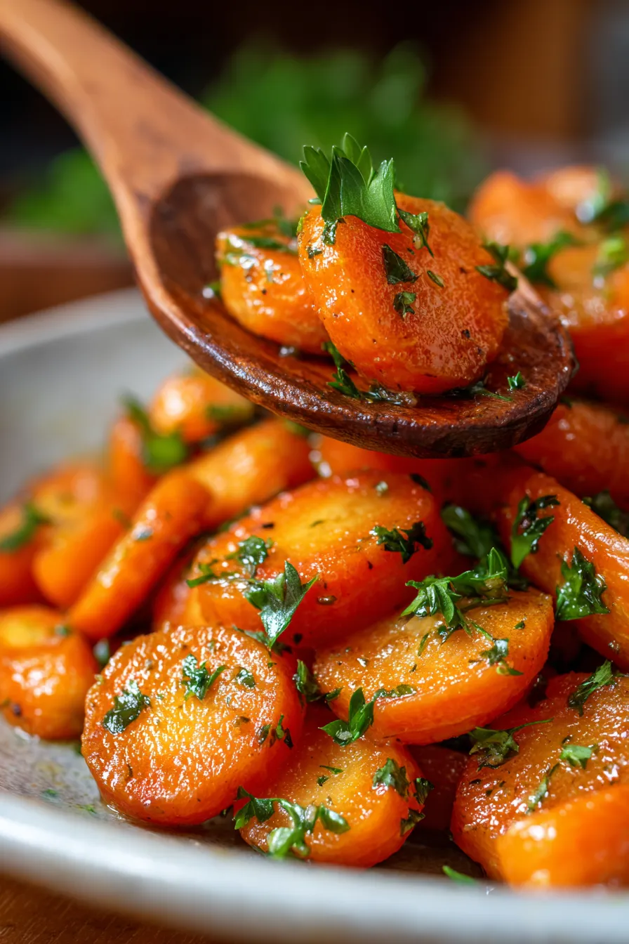 Honey Garlic Carrots-serving-dish