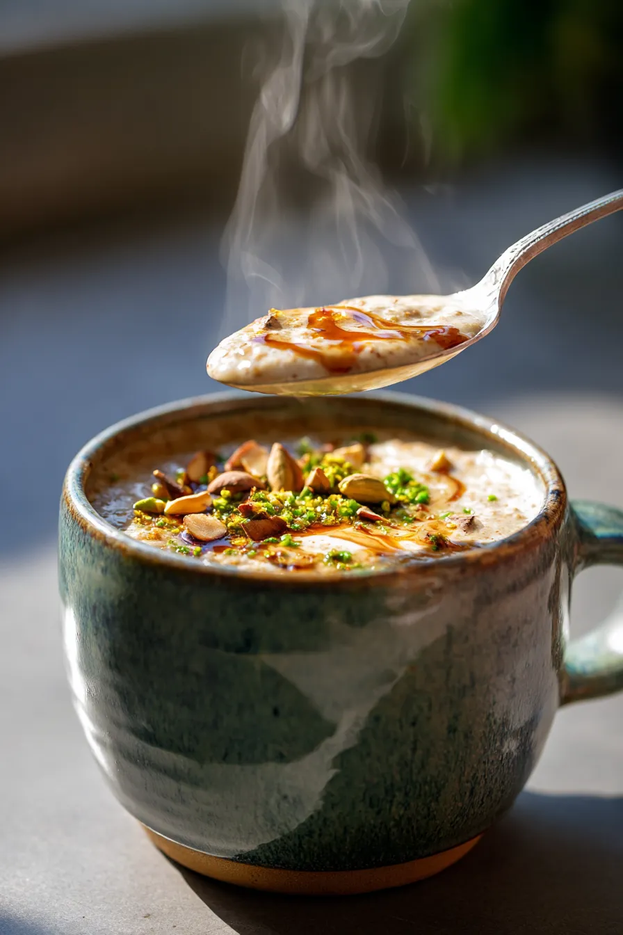 Indian Ragi Malt - vibrant spices - steam rising