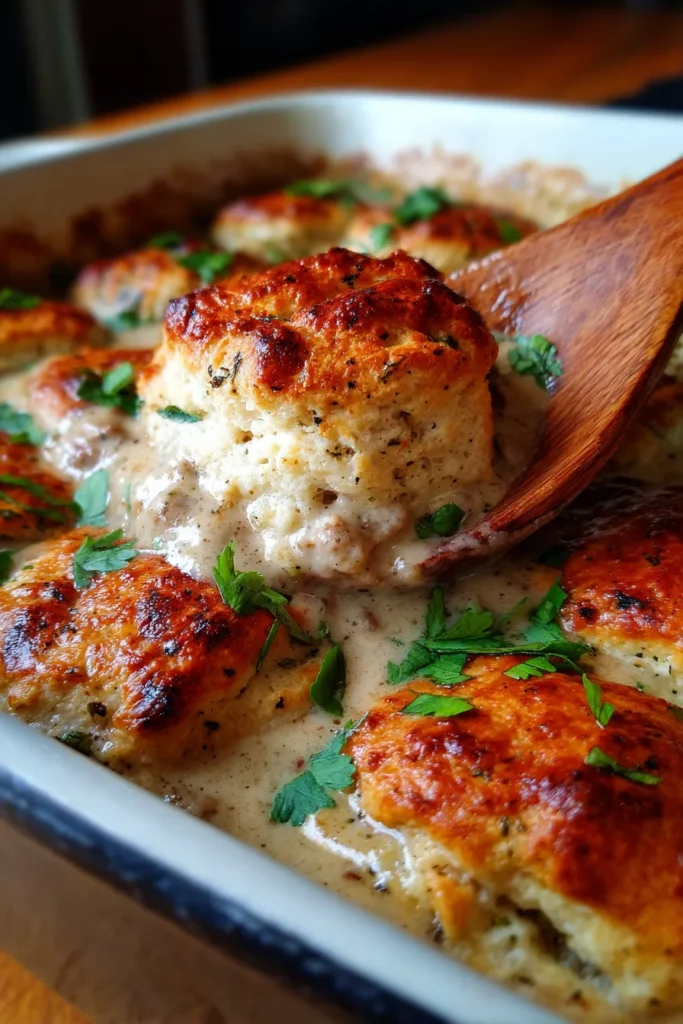 Lazy Biscuits & Gravy Casserole | Easy Indian-Inspired Brunch