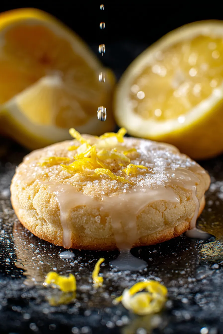 lemon sugar cookie recipe-finished-glazed-stack