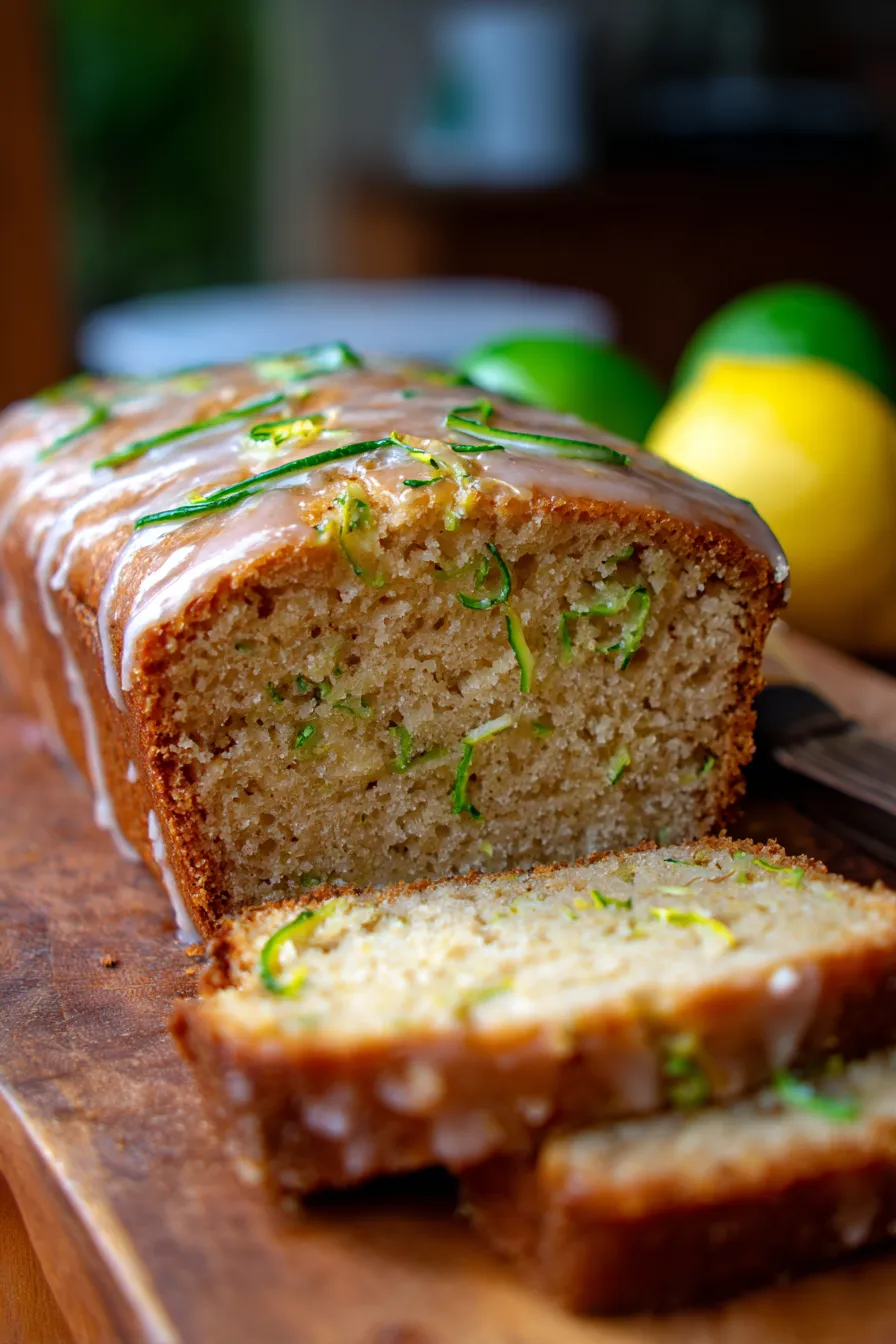 Lemon Zucchini Bread Recipe - Together as Family-texture-closeup-with-lemon-slice