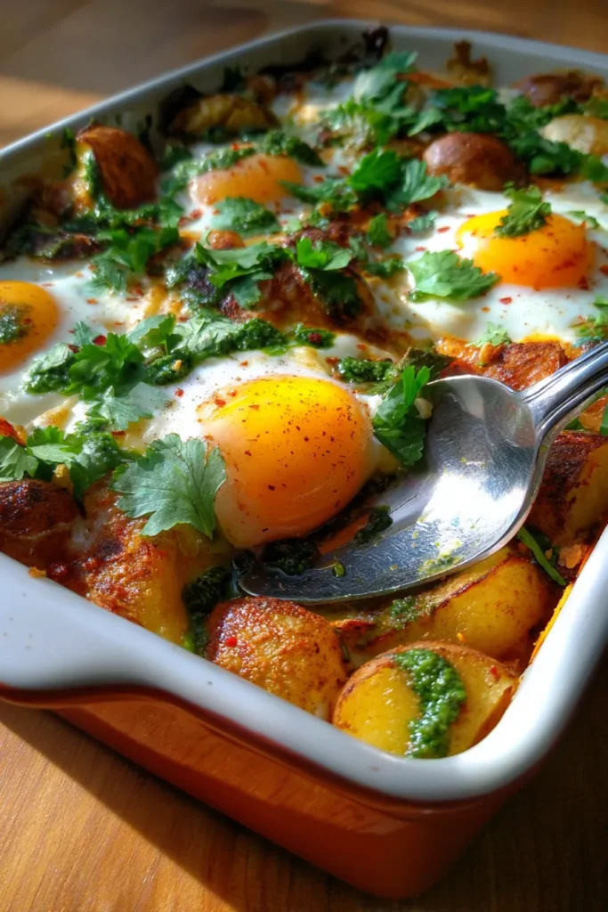 Light & Flavorful: Low Calorie Puri Bhaji Breakfast Casserole