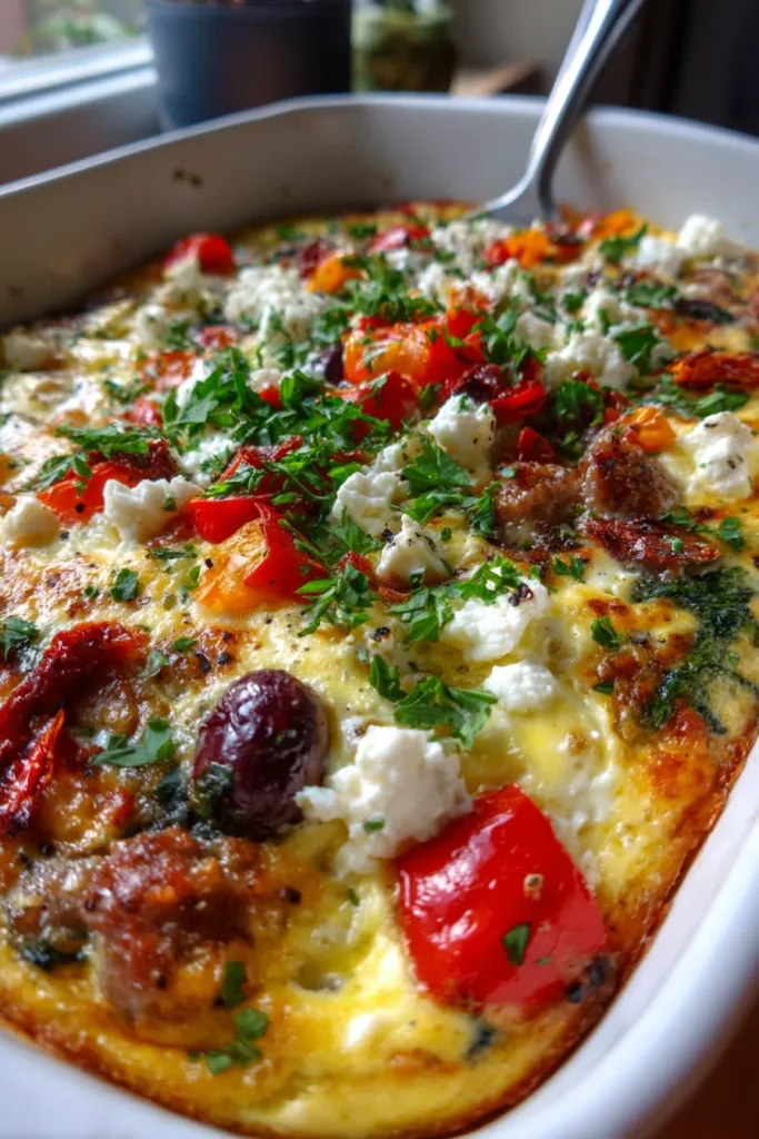 Easy Mediterranean Casserole | High Protein Breakfast Recipe