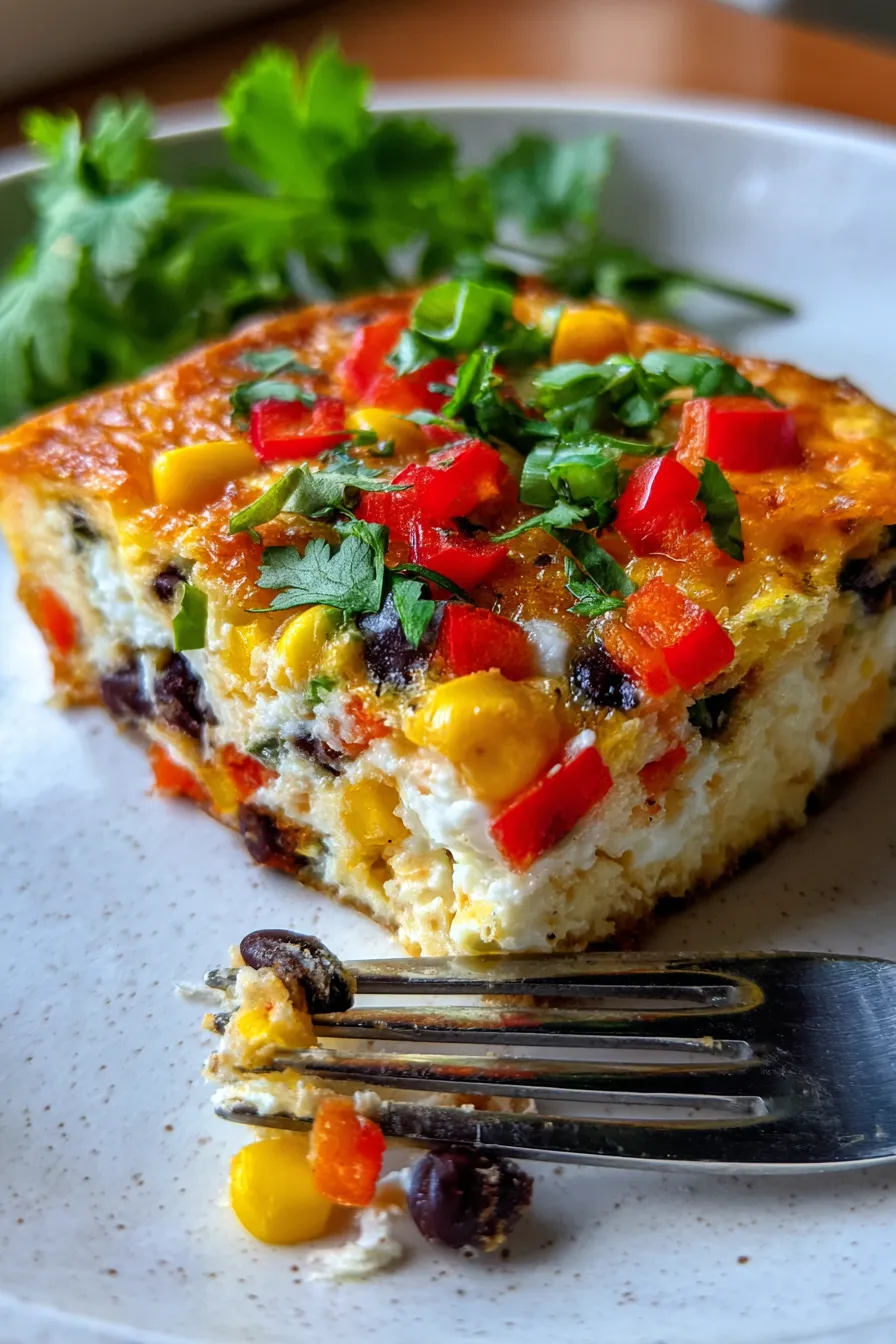 One-Pan Southwest Egg Bake | High Protein Breakfast-vibrant-colorful