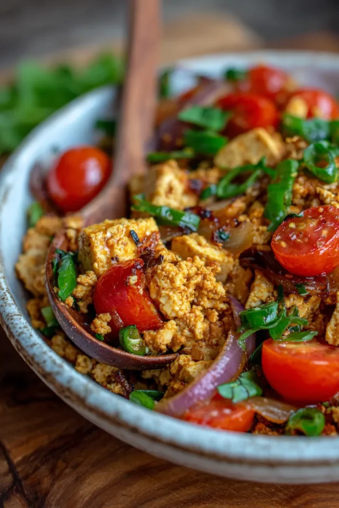 One-Pot Tofu Bhurji: Quick & Healthy Indian Breakfast!