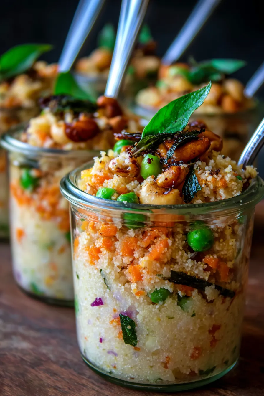 Ready-to-eat Upma-steaming-closeup