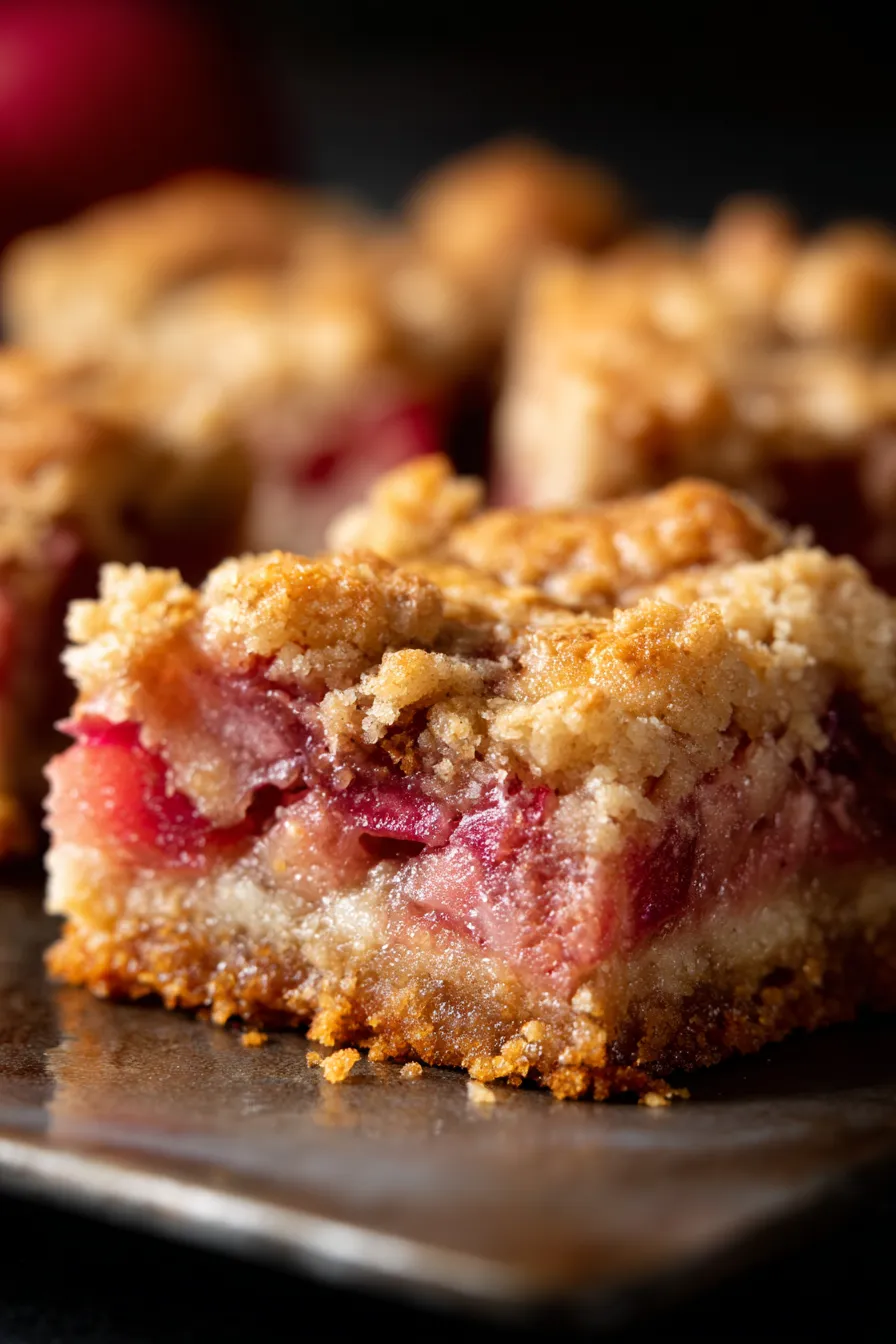 rhubarb bars slice