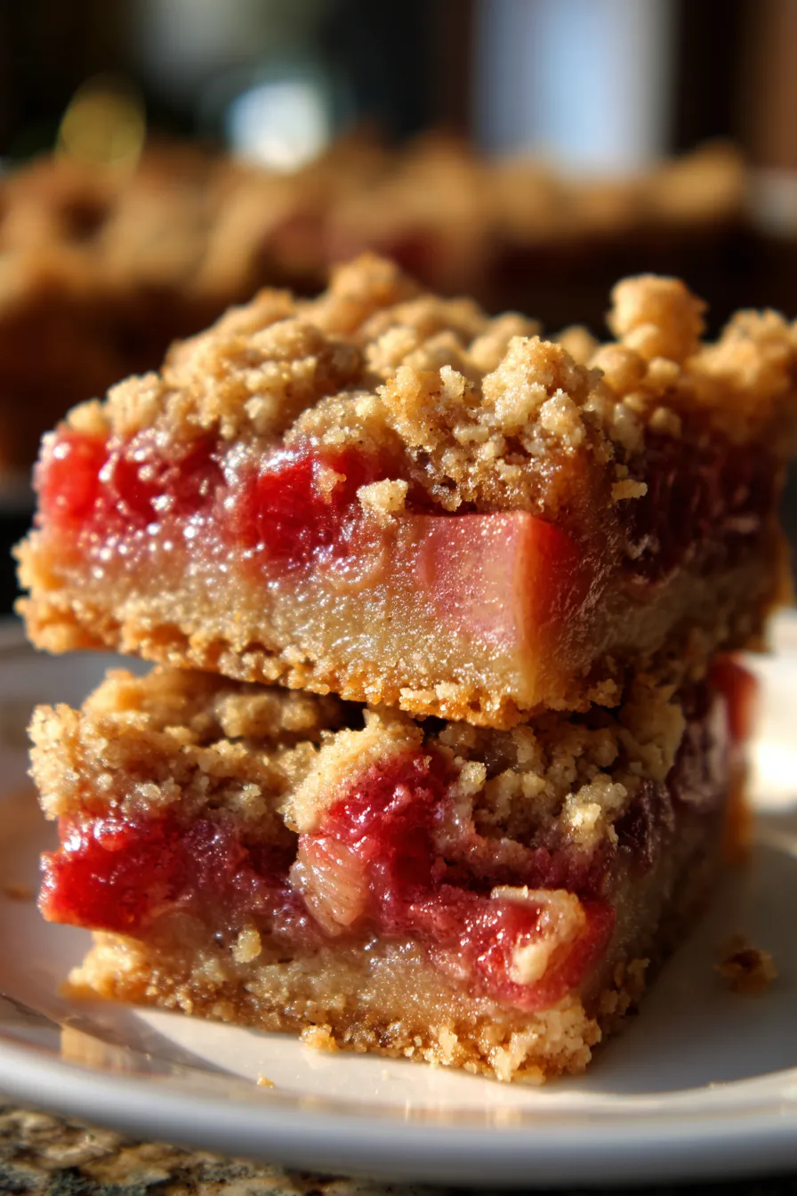 rhubarb bars texture