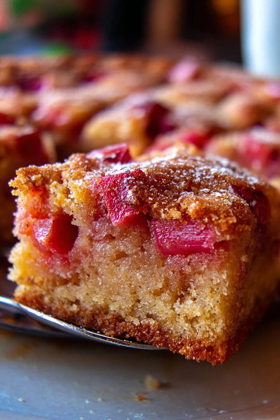 rhubarb cake texture