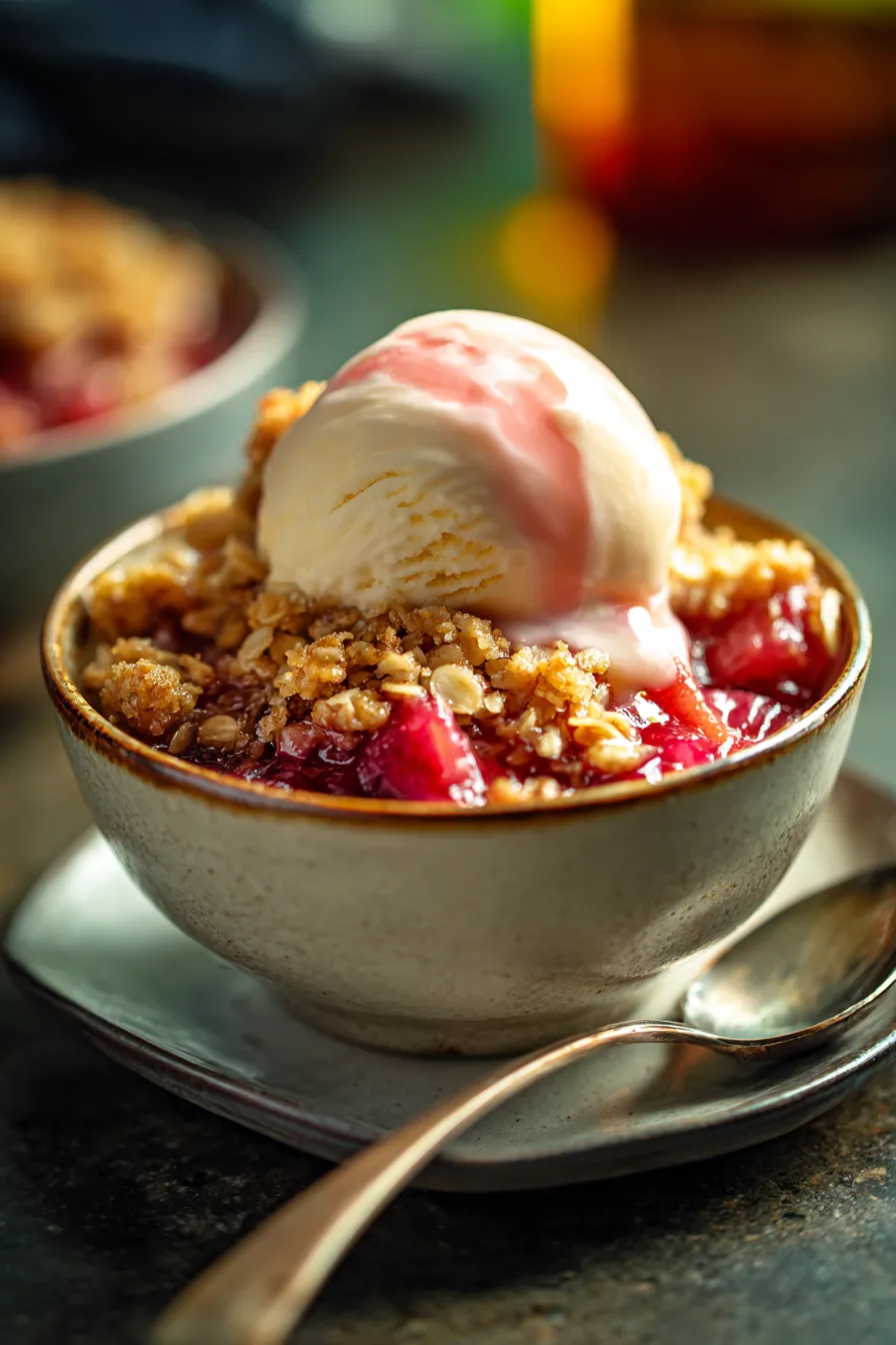 Rhubarb Crisp-texture-gooey