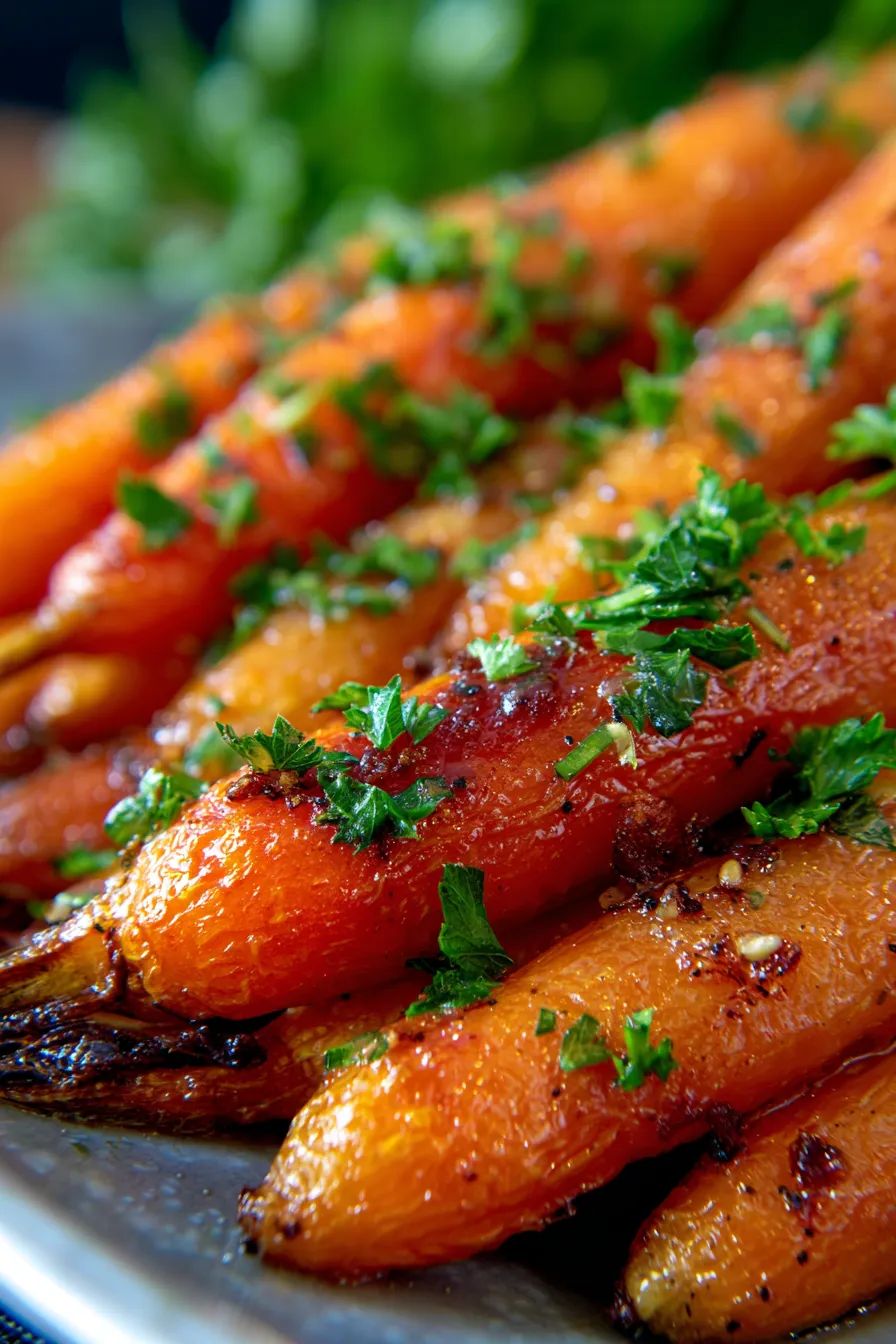 Roasted Carrots-with-herbs-sideview