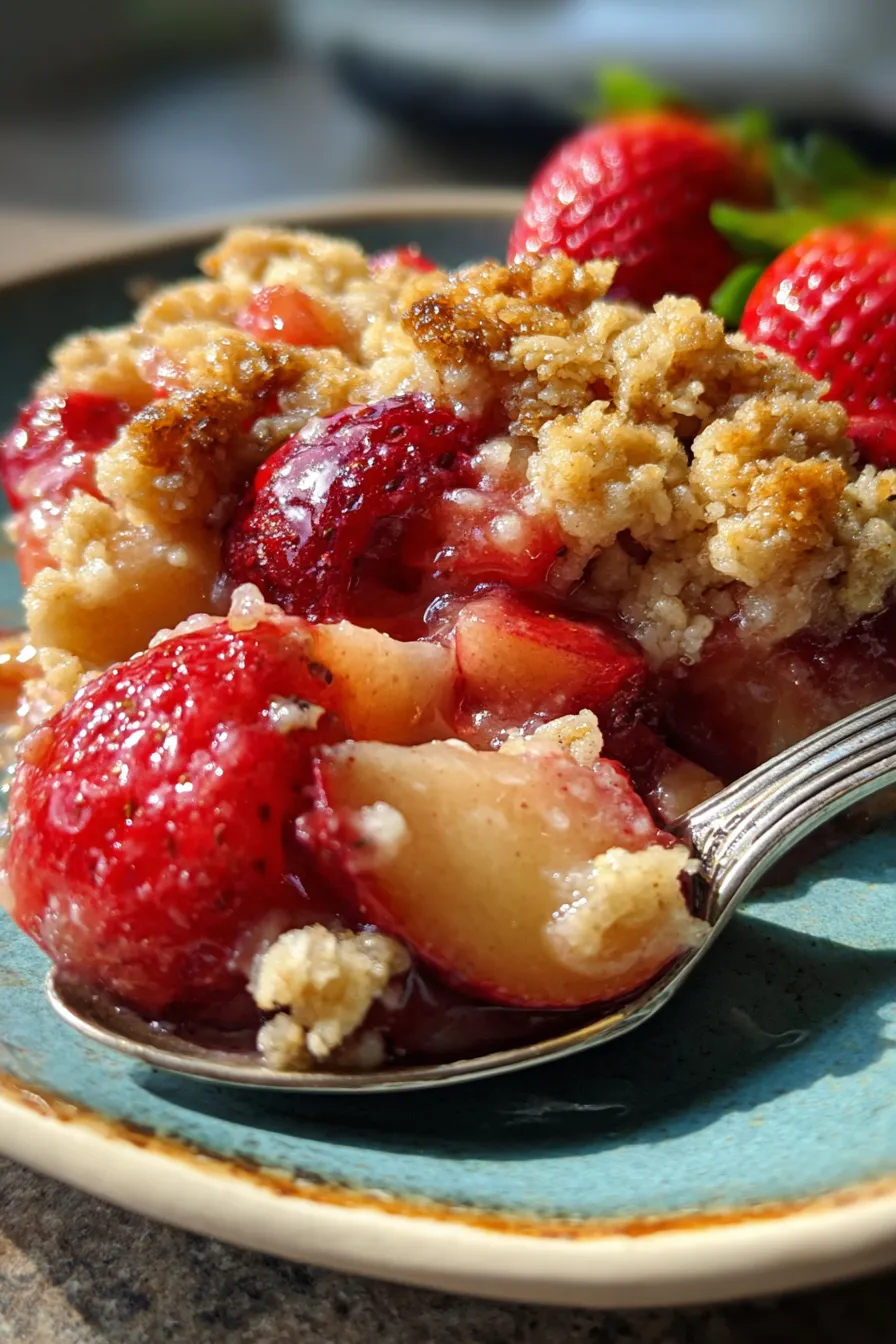 serving crisp with ice cream