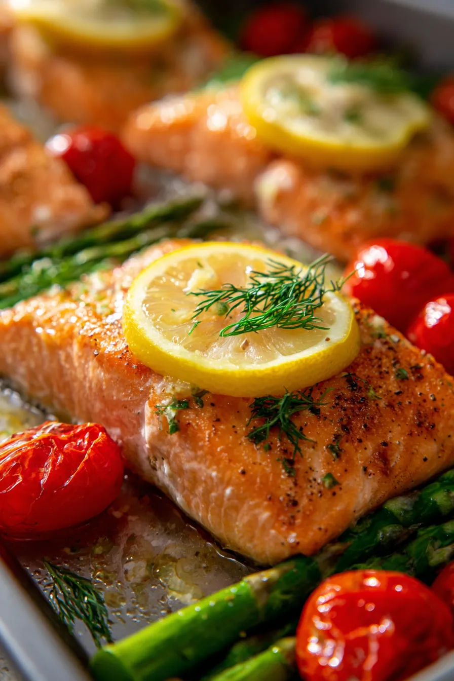 Sheet Pan Lemon Garlic Butter Salmon-ingredients-prepped