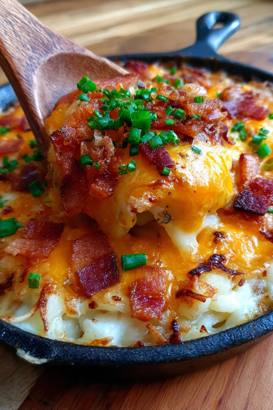 Simple Hashbrown Casserole | High Protein Breakfast-overhead view-ingredients