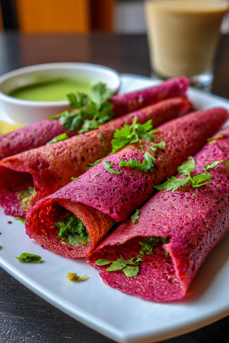 Spring Beetroot Dosa Indian Recipes | Breakfast Recipes Indian-ingredients-overhead