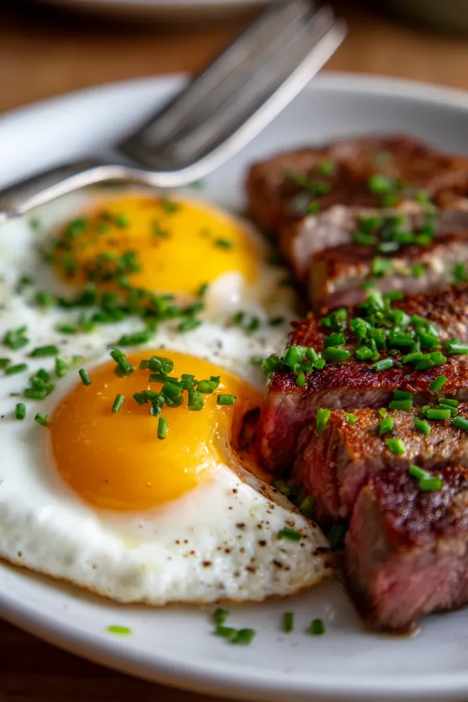 Sizzle & Shine: Ultimate High-Protein Steak & Egg Morning Plate