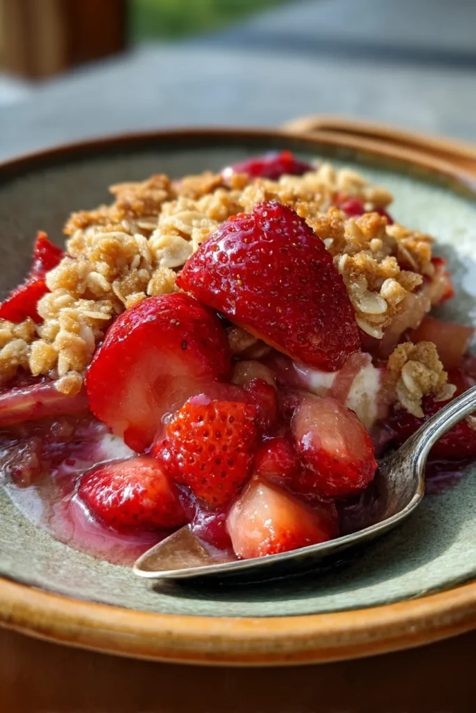 Best Ever Strawberry Rhubarb Crisp – A Perfect Spring Dessert