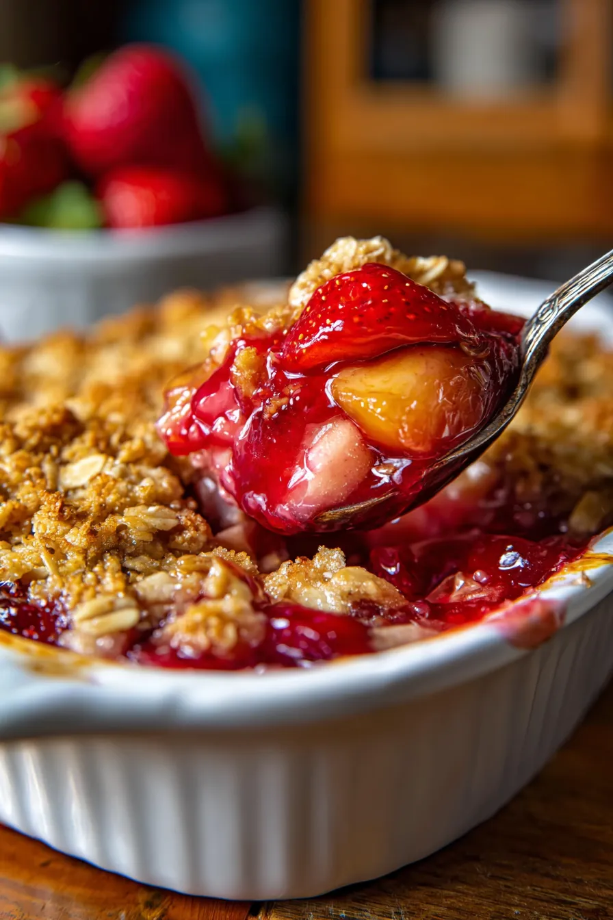 Strawberry Rhubarb Crumble-ingredients-arranged