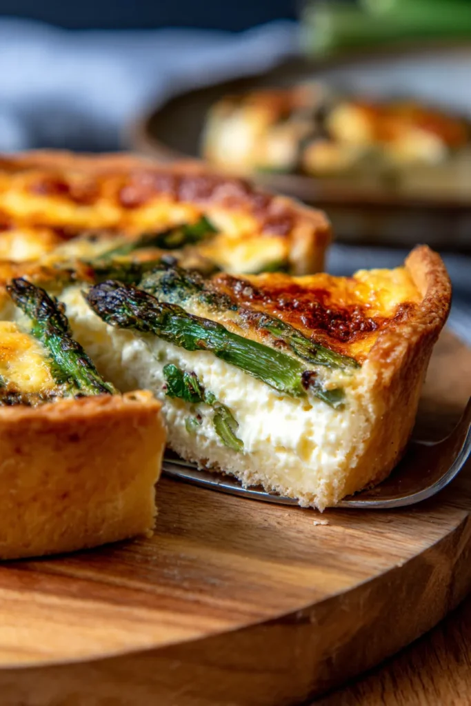 Fluffy Sunday Asparagus & Gruyère Quiche | Healthy Breakfast