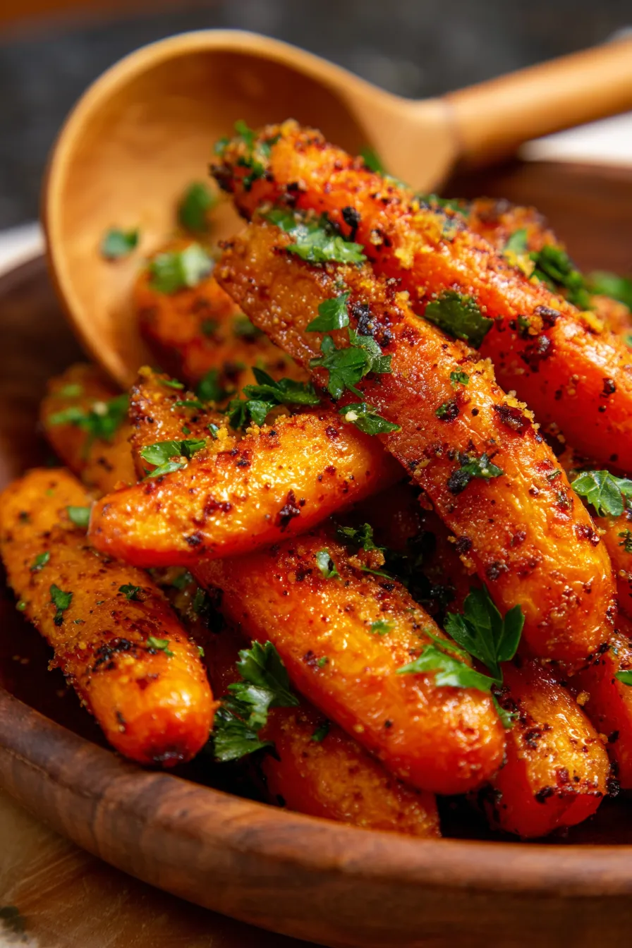 Tasty Parmesan Carrots! 🥕-texture-closeup