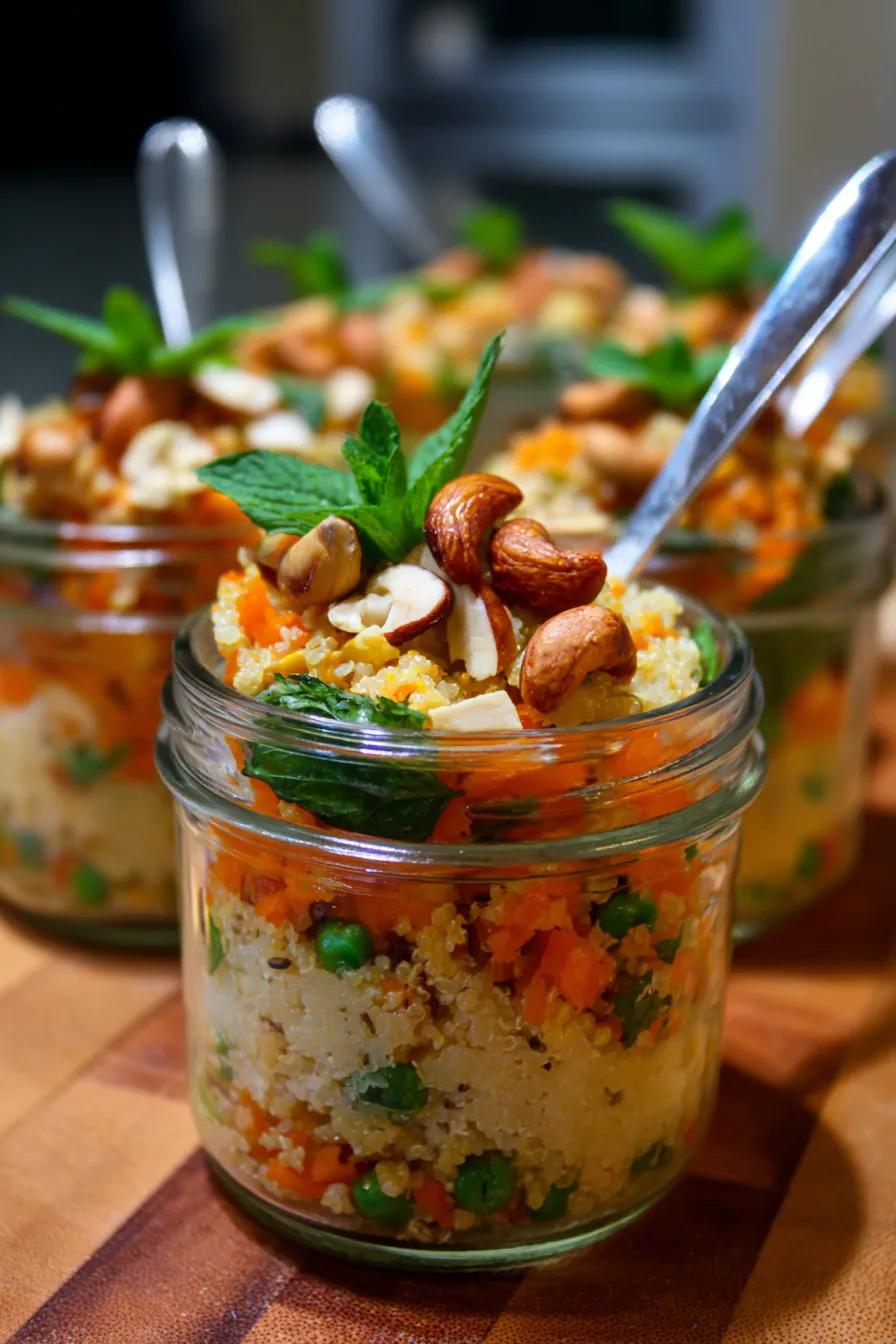 Upma Prep Jars-ingredients-arranged