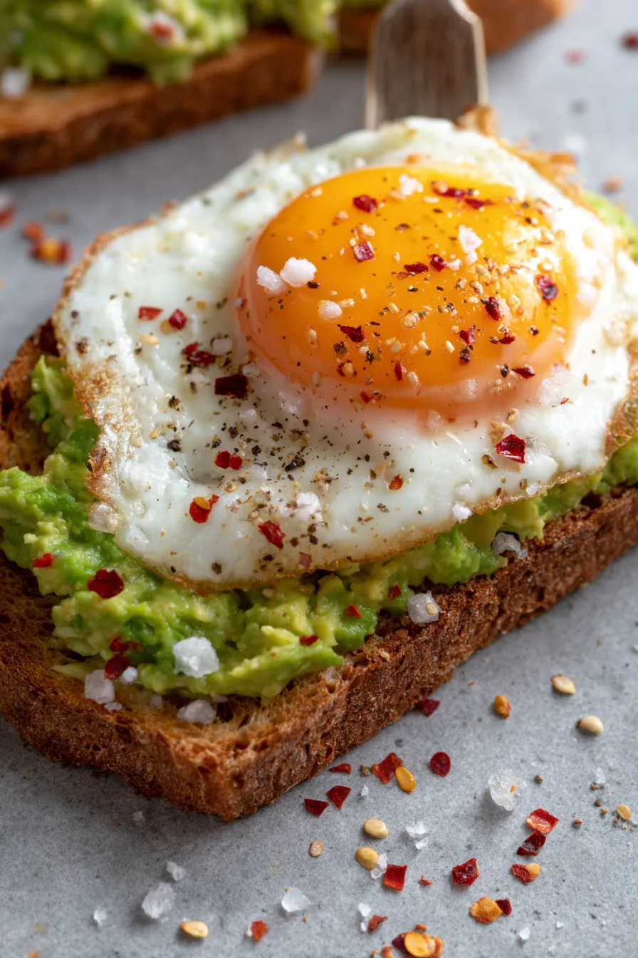 10-Minute Avocado Egg Toast | High Protein Breakfast - ingredients - preparation