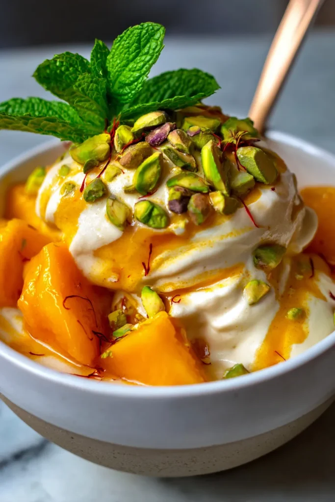 5-Minute Mango Lassi Bowl: Easy, Vibrant Indian Breakfast!