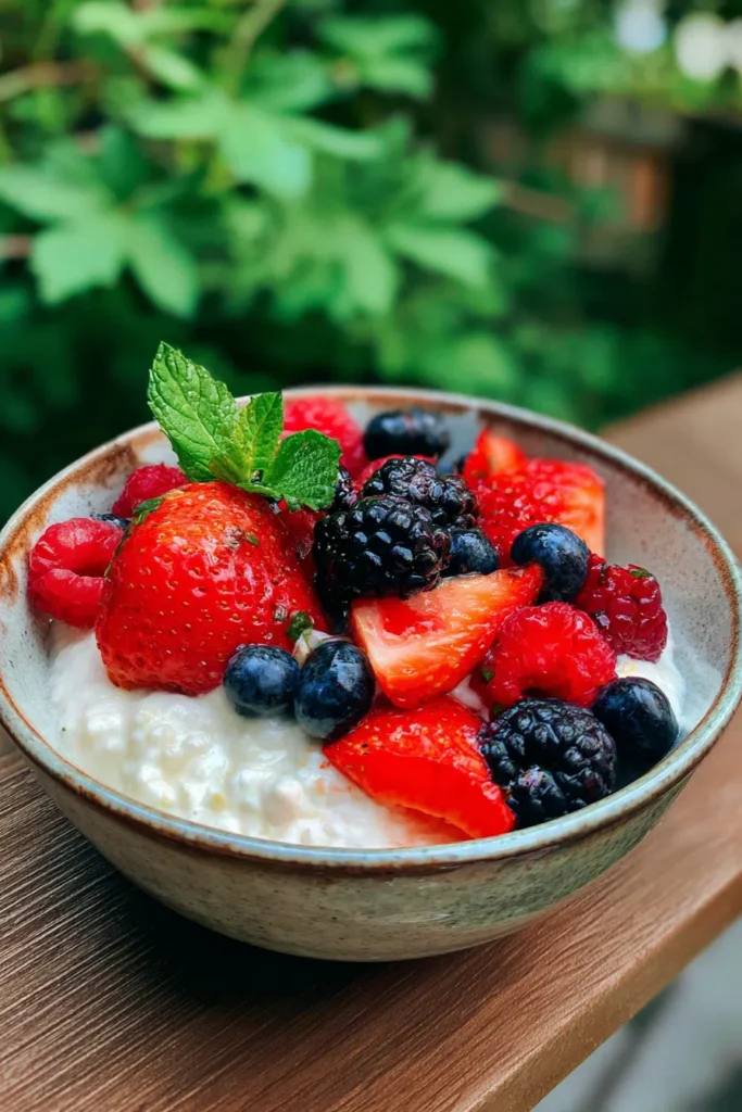 5-Minute Ricotta Fruit Breakfast