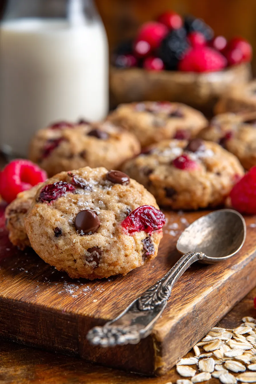 April Fresh Breakfast Cookies healthy-texture-closeup-hand holding