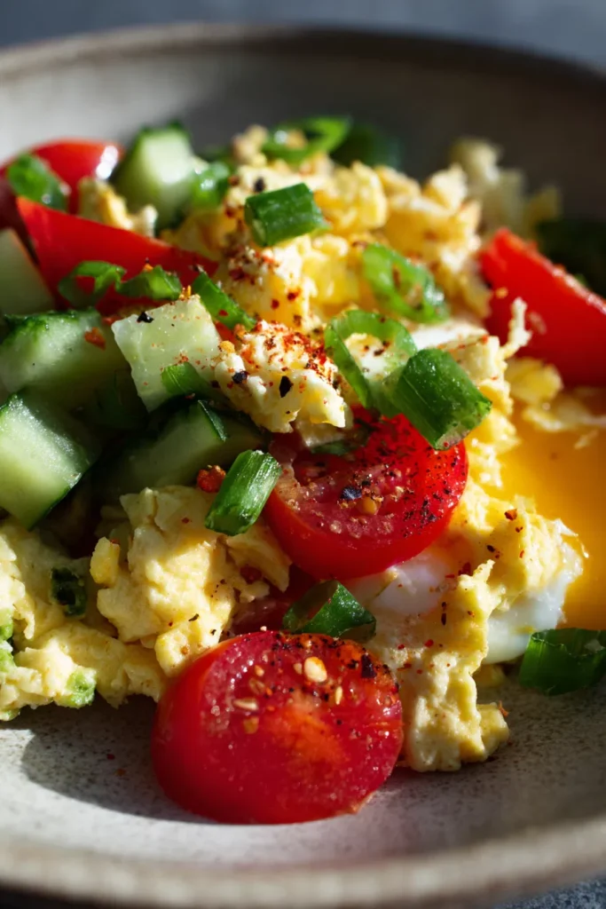 April Fresh Green Goddess Scramble | High Protein Breakfast