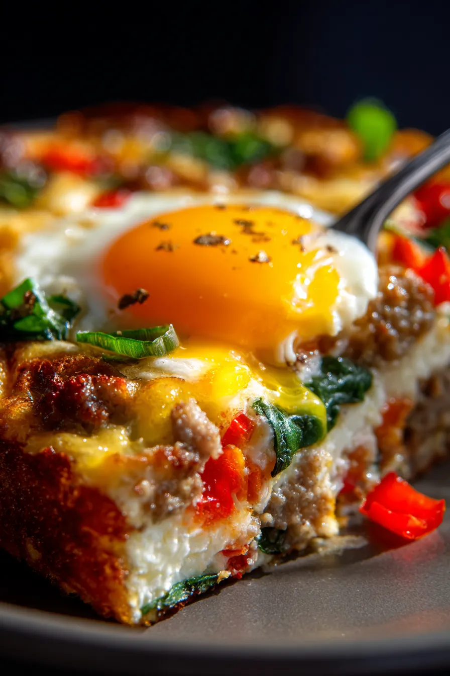 Baked egg breakfast